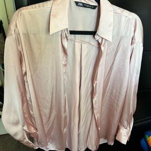 EUC satin Zara blouse.